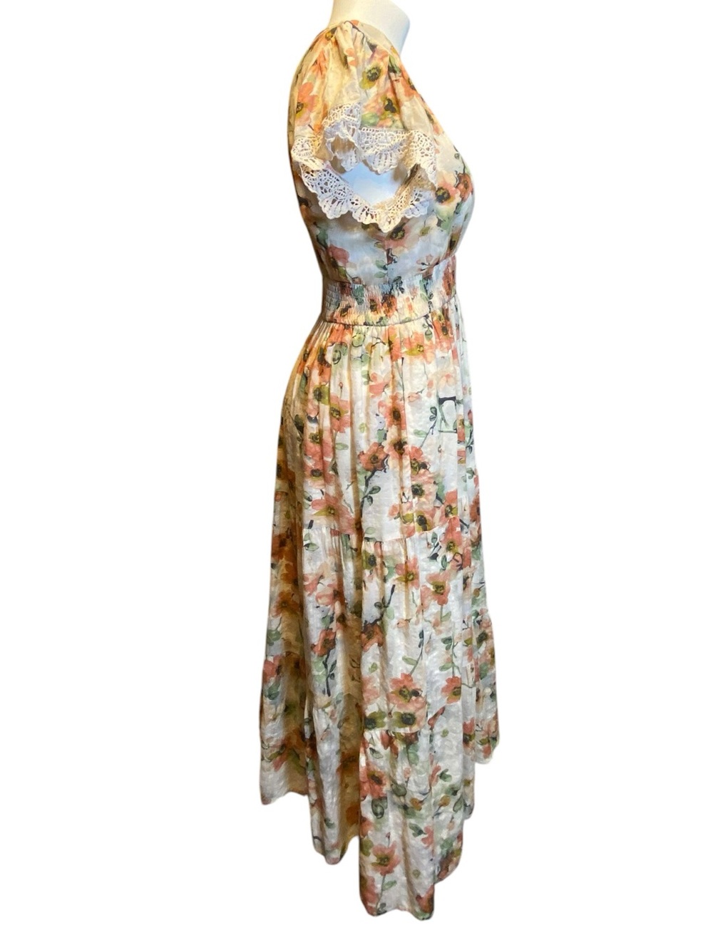 Baltic Born Floral Crochet cottagecore Dress Women’s Size L - Picture 5 of 13